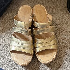 Born Metallic Gold Sandals